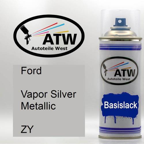 Ford, Vapor Silver Metallic, ZY: 400ml Sprühdose, von ATW Autoteile West.